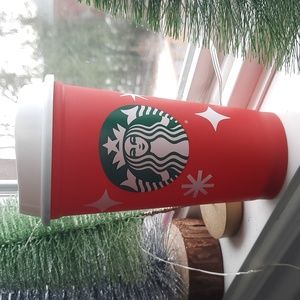 Starbucks 25th anniversary Christmas hot beverage Reusable Cup with lid 16 fl oz